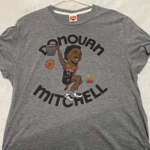 grey donovan mitchell t shirt, like new condition